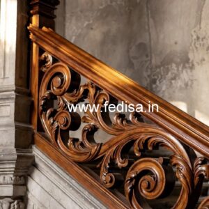Elegant Brass Wood Stair Fence Collection No-4310
