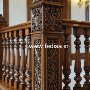 Stylish Brass Wood Interior Railings Inspiration No-4311