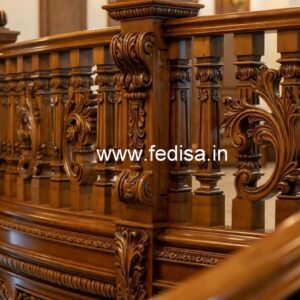Decorative Brass Wood Balcony Fence Trends No-4313