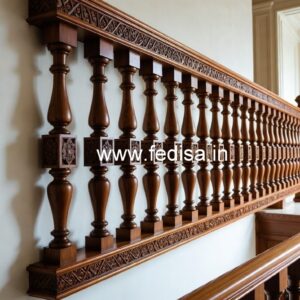 Modern Brass Wood Balcony Handrail Collection No-4316
