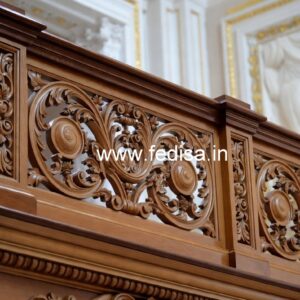 Elegant Brass Wood Staircase Interior Inspiration No-4328