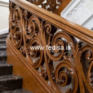 Luxury Brass Wood Staircase Side Rails No-4332