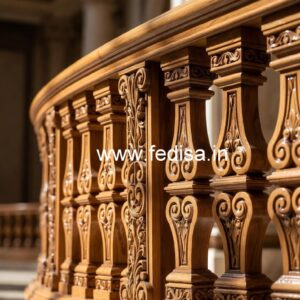 Modern Brass Wood Balcony Design Ideas 2040 No-4333