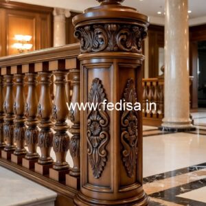 Modern Brass Wood Balcony Decor Collection No-4345
