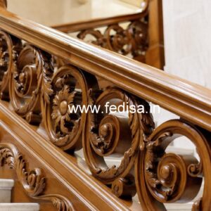 Luxury Brass Wood Railings for Balcony Design No-4350