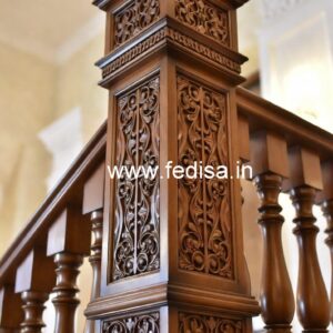 Luxury Brass Wood Handrail Ideas for Homes No-4362