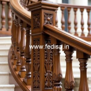 Stylish Brass Wood Balcony Fence Collection No-4363