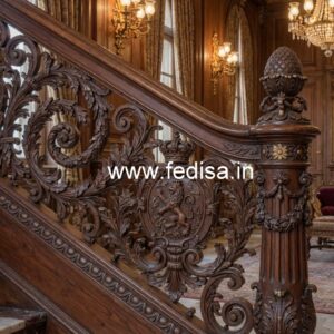 Elegant Brass Wood Staircase Trends 2040 No-4364