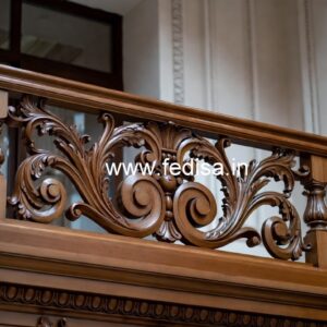 Elegant Brass Wood Staircase Fence Inspiration No-4370