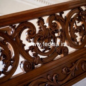 Luxury Brass Wood Staircase Design Collection No-4374