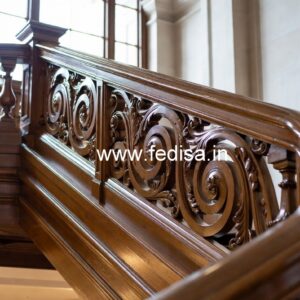Modern Brass Wood Staircase Side Fence Ideas No-4377