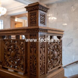 Luxury Brass Wood Fence with Elegant Style No-4379