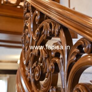 Stylish Brass Wood Staircase Decor Inspiration No-4380