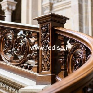 Premium Brass Wood Balcony Safety Fence Ideas No-4393