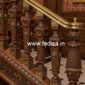 Premium Brass Wood Balcony Design Inspiration No-4400