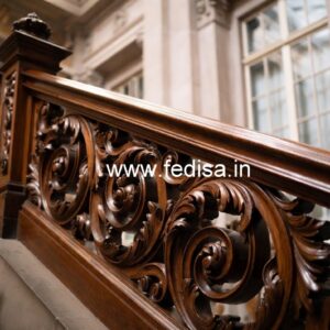 Luxury Brass Wood Balcony Railings Collection No-4403