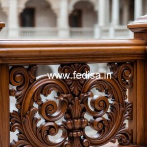 Premium Brass Wood Balcony Fence Trends No-4406