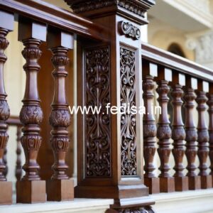 Elegant Brass Wood Fence with Modern Finish No-4409