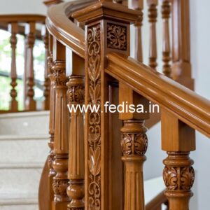 Decorative Brass Wood Staircase Handrail Inspiration No-4411