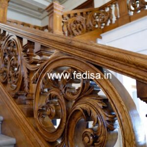 Modern Brass Wood Railings with Premium Style No-4412