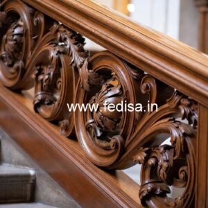 Premium Brass Wood Fence Design for Villas No-4415