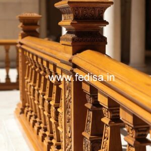 Decorative Brass Wood Balcony Safety Railings No-4417