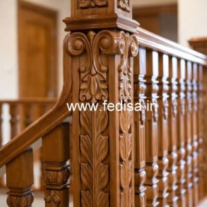 Modern Brass Wood Staircase Fence Inspiration No-4418
