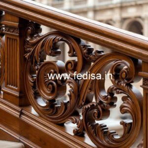 Decorative Brass Wood Fence with Artistic Finish No-4422