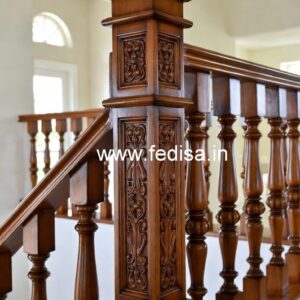 Stylish Brass Wood Railings with Rich Finish No-4437