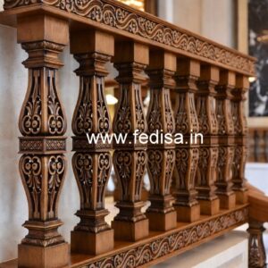 Elegant Brass Wood Balcony Fence Inspiration No-4438