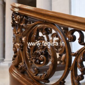 Luxury Brass Wood Staircase Collection for Villas No-4441