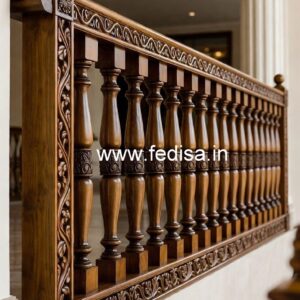 Luxury Brass Wood Balcony Railings with Modern Look No-4447