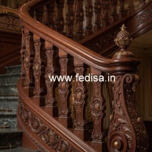 Modern Brass Wood Staircase Design Trends 2040 No-4448