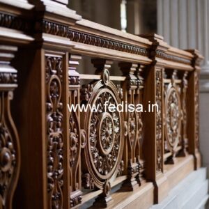 Modern Brass Wood Balcony Fence Collection No-4454