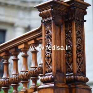 Elegant Brass Wood Fence with Golden Finish No-4456