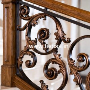 Premium Brass Wood Balcony Design Collection No-4457