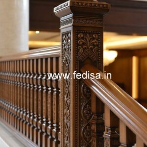 Decorative Brass Wood Railings for Modern Staircase No-4464