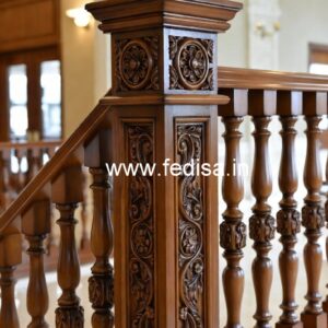 Elegant Brass Wood Handrails with Modern Touch No-4468
