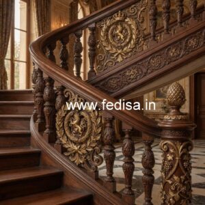 Luxury Brass Wood Balcony Collection with Glass No-4471