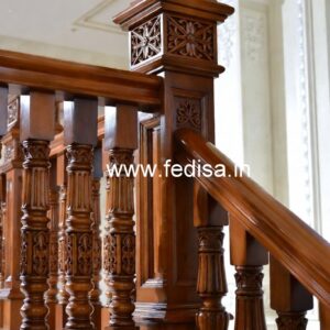 Modern Brass Wood Balcony Design Inspiration No-4478