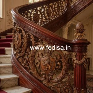 Elegant Brass Wood Railings with Rich Look No-4480
