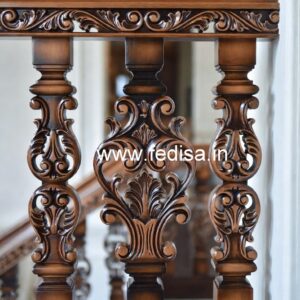 Elegant Brass Wood Balcony Collection for Modern Homes No-4492