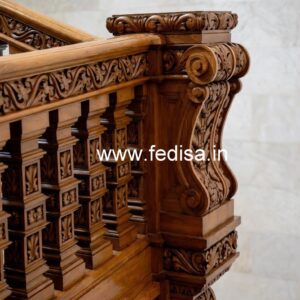 Luxury Brass Wood Railings with Contemporary Style No-4495