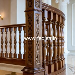 Premium Brass Wood Balcony Railings Collection 2040 No-4499