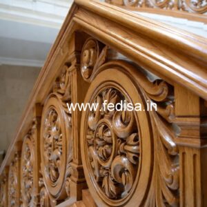 Premium Brass Wood Railing Collection No-4507