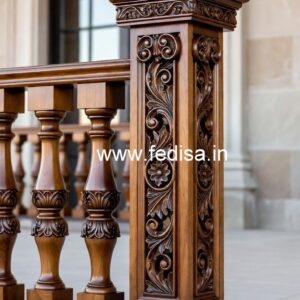 Brass Wood Railing for Duplex House No-4510