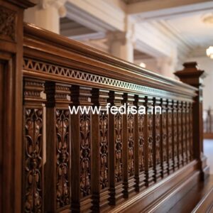 Beautiful Brass Wood Railing Inspiration No-4511