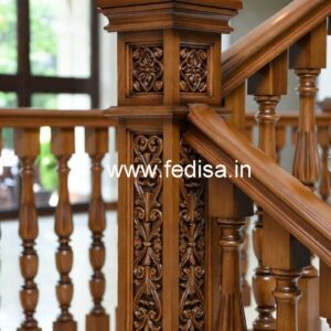 Luxury Wooden Railings with Brass Finish No-4519