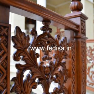 Modern Brass Wood Interior Railings No-4520