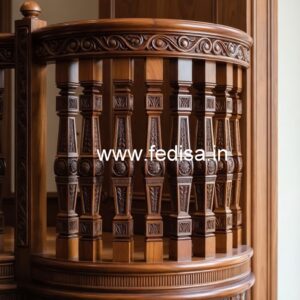Elegant Brass Wood Fence Design No-4526
